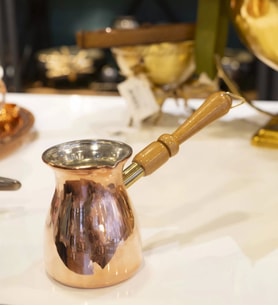 BAKIR CEZVE MODERN DÜZ MODEL 4 KİŞİLİK