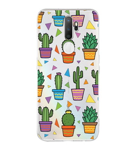PrintiFy Oppo A5 2020  ile Uyumlu 1mm Slim Fit Water Color 4 Baskılı Şeffaf  Kılıf