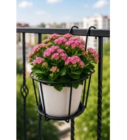 METAL SAKSI Balkon Demir Saksı Standı Çiçek Saksı Tutucu Balkon Dış Mekan İç Korkuluk saksılık