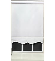 StorBurada Düz Beyaz Stor Güneşlik Perde – Polyester Kumaş - Alüminyum Aksam (Etek Dilimli)