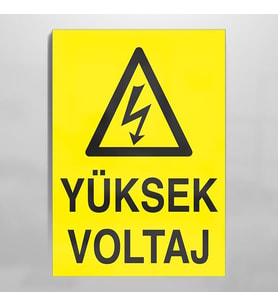 Yüksek Vol. Uyarı Levhası 40x60cm (Karışık)