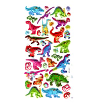 Sticker Kabartmalı Stiker Defter, Planlayıcı Etiket (limlra-028) - 17X9 cm - Renkli Dinazorlar