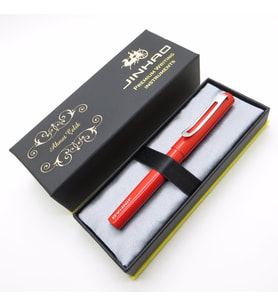Jinhao Tam Metal Kırmızı Dolma Kalem  İsme Özel Kalem