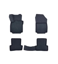 Renault Clio 4 2012-2019 ile Uyumlu Carbon Desenli Ultra Premium Havuzlu Oto Paspas (Çok Renkli)