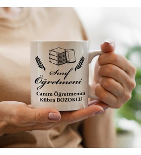 Sınıf Öğretmenine Özel Öğretmenler Günü Hediyesi Kupa Bardak