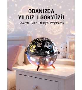 Galaksi ve Yıldız Efektli Nemlendirici Işık Projektörü Yeni Nesil
