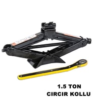 Oto Cırcır Kollu Araç Krikosu 1.5 Ton Makas Tip Cırcırlı N11.860 (Siyah)