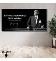 Panoramik Kanvas Makam Panosu Atatürk Sözleri Türklük Hakkında Sözü