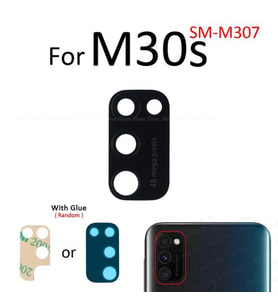 Tkgz Samsung Galaxy M30S Arka Kamera Camı Lens Yapışkanlı