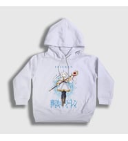 Presmono Unisex Çocuk Beyaz Mage Anime Manga Frieren Kapüşonlu Sweatshirt 533052tt