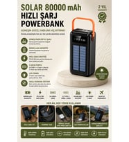 Solar Fenerli Çoklu Kablolu Taşınabilir Powerbank Şarj Cihazı