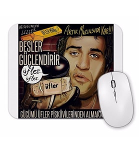 Kemal Sunal 100 Numaralı Adam Üfler Bisküvileri Mouse Pad