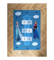 MEKTA HOME BEBEK VE ÇOCUK ODASI Seksekli ve Elsa Anna Desenli Halı