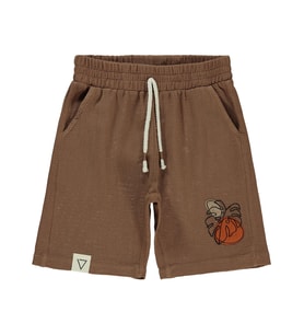 Civil Boys Yaprak Desenli 6-9 Yaş Şort - Kahve