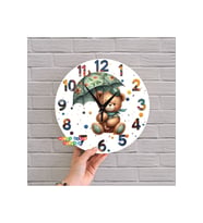 bilge Tasarım Çocuk Odası Duvar Saati 30 x 30 CM (Çok Renkli)