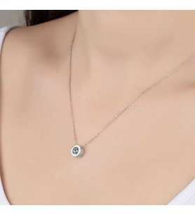 Ucarticaret S-warovski Gümüş Tektaş Bayan Kolye