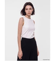 LCW Modest Beyaz Bisiklet Yaka Soft Touch Kadın Atlet
