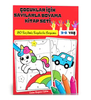Çocuklar İçin Sayılarla Boyama Kitap Seti (2 Kitap)