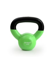 Zerogym Vinil Kaplı İçi Demir Kettlebel, Çaydanlık Dambıl 4 kg Yeşil