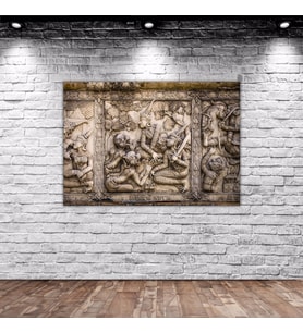 BK Home Duvar Oyma Tasarımlı Kanvas Tablo 70x100cm-2