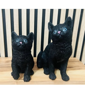 Dekoratif Kedi El Yapımı 2'li Sevgili Sevimli Kedi Polyester