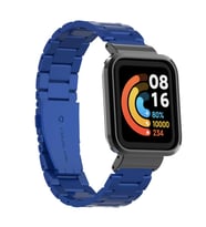 Xiaomi Redmi Watch (Mi Watch Lite) Uyumlu Kordon Paslanmaz Metal Baklalı Klipsli Zore KRD-60 Kayış