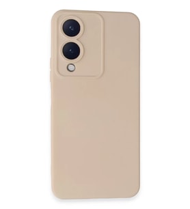 Newface Vivo Y17S Kılıf Nano içi Kadife Silikon - Pudra