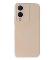 Newface Vivo Y17S Kılıf Nano içi Kadife Silikon - Pudra
