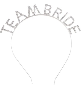 Gümüş Kaplama Kristal Taşlı Team Bride Taç