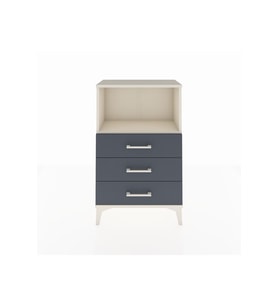 Arges Komodin Tek Raflı 3 Çekmeceli 60x30x96 Aytaşı-Antrasit