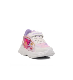 Beyaz-Lila Tekstil Çocuk Spor Ayakkabı Ruffon 2340 P