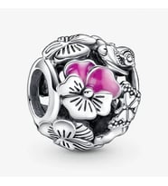 Nur Silver Pansy Çiçek Arkadaşlar Gümüş Charm NUR-CM00396
