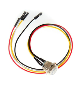 Metal Ledli Kasa Power Butonu Kablolu 