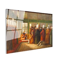 Tamperli Gerçek Cam Tablo Osmanlı Cami Önü Meydan Sahnesi Osmanlı Tablosu Duvar Dekoru
