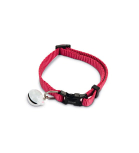 Beeztees Kedi Boyun Tasması, Zilli, Pembe, 20-30cm