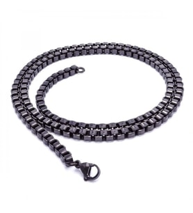 Moncuk Design Kare Arnavut Çelik Kolye 4Mm 3351CEK053
