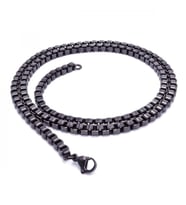 Moncuk Design Kare Arnavut Çelik Kolye 4Mm 3351CEK053