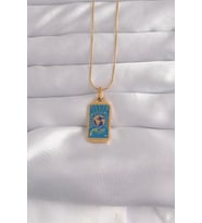 316L Çelik Gold Renk Mi Mineli El Figür Tarot Kolye TJ-BKO9040