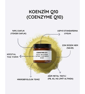 Koenzim Q10 (CoQ10) Toz Hammadde 50 gr