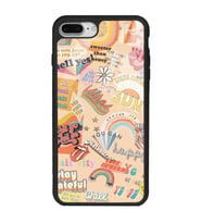 iPhone 8 Plus Vintage Sticker Tasarımlı Glossy Telefon Kılıfı