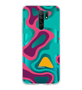 Xiaomi Redmi 9 Uyumlu Kapak Renkli Desen Tasarımlı Şeffaf Silikon Kılıf