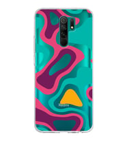 Xiaomi Redmi 9 Uyumlu Kapak Renkli Desen Tasarımlı Şeffaf Silikon Kılıf