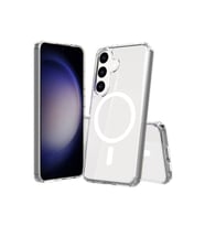 Samsung Galaxy S24 FE Kılıf Magsafe Wireless Kablosuz Şarj Uyumlu Manyetik Şeffaf Kapak