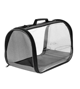 Flybag Kedi Köpek Kuş Seyahat Taşıma Çantası Şeffaf Omuz Askılıklı Evcil Hayan Çantası Gri