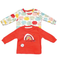 Unisex Kırmızı Renkli Elmalı Desenli 2'li Body Set