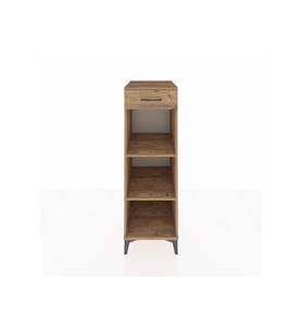 Kronos Dolap 2 Raflı Tek Çekmeceli 44x59x134 Çam-Çam