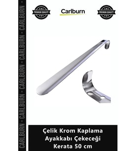 Özel Üretim Metal Sağlam Yerli İmalat Eğilmez Lüks Çelik Krom Kaplama Ayakkabı Çekeceği Kerata 50 cm