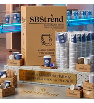 Üreticiden 7 oz KALIN GRAMAJ KOLİ kağıt karton bardak 3000 adet ekonomik-SBStrend