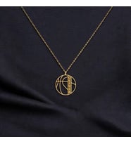 Kişiye Özel Basketbol Topu Detaylı İsim Kolye 925K Gümüş (Gold)