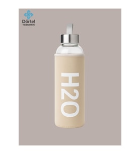 H2o Kılıflı Cam Matara 600 Ml